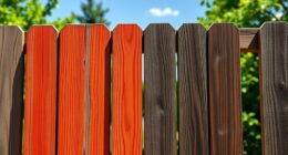 fence staining versus painting
