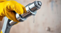 flush sprayer with water