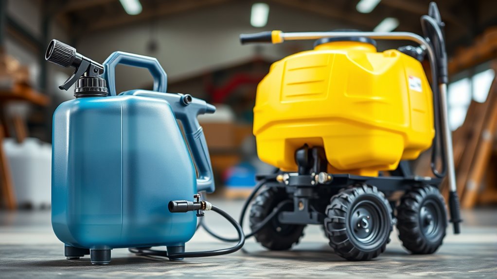 indoor and outdoor sprayer types