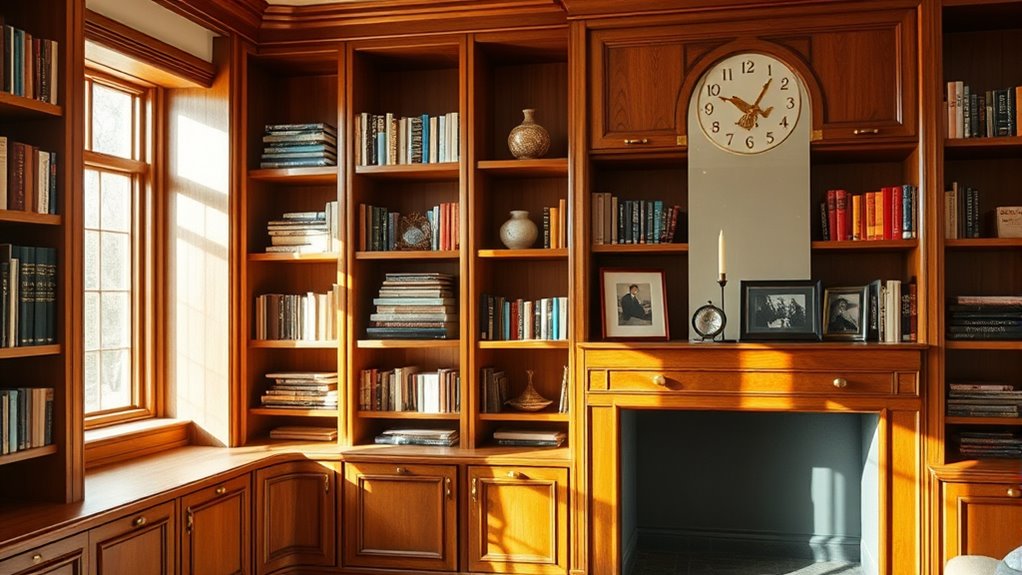 painting bookshelves and built ins