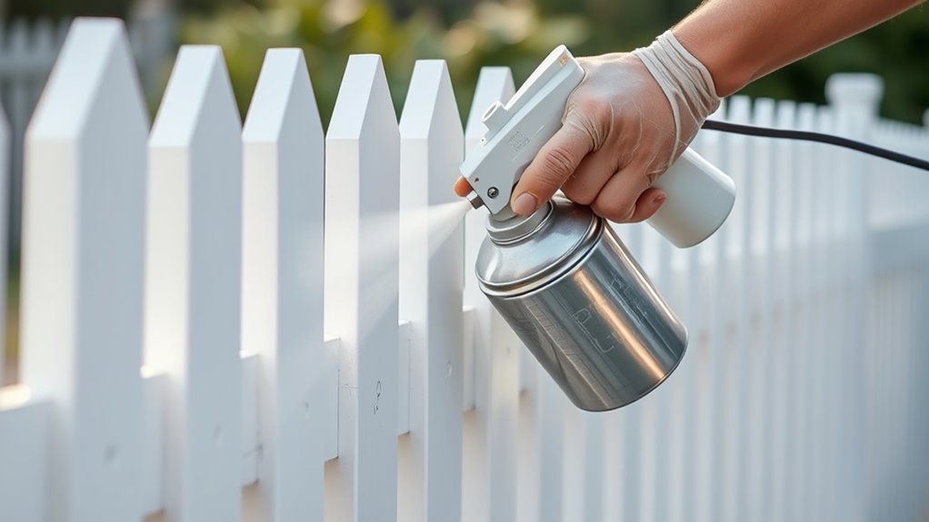 painting fence pickets