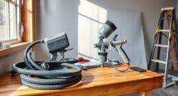 prepare workspace for spraying