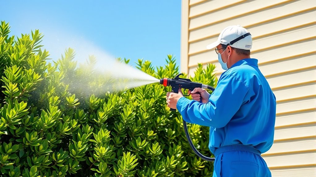 proper house siding spray technique