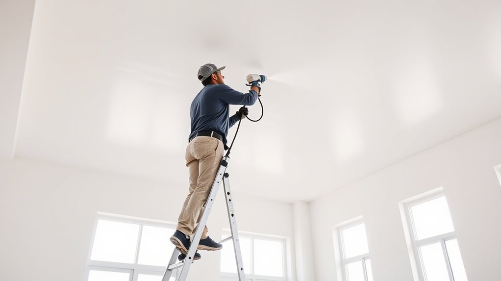 spray ceilings with tip