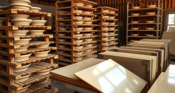 wet piece drying structures