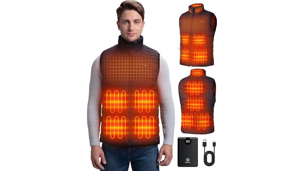 men s heated vest with nine zones