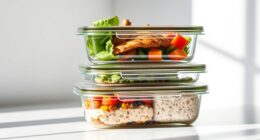 top glass meal storage