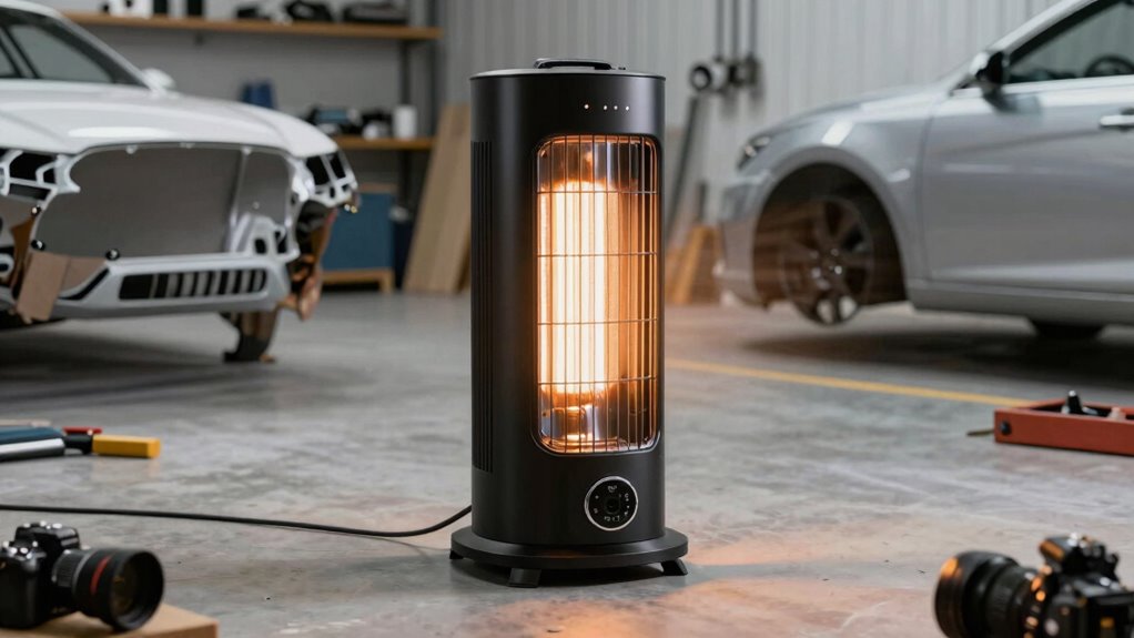 heater features for curing