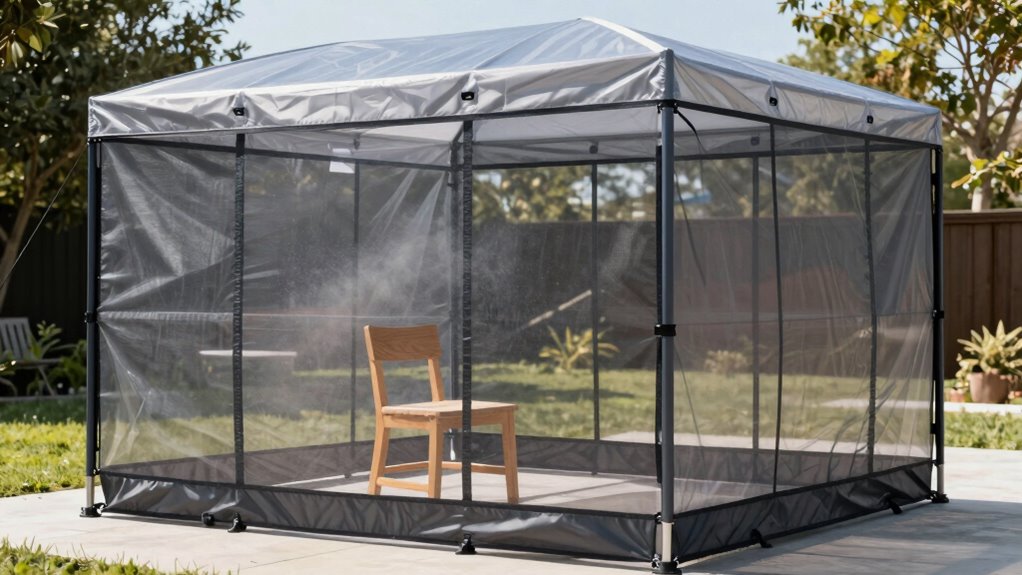 portable furniture spray shelter considerations