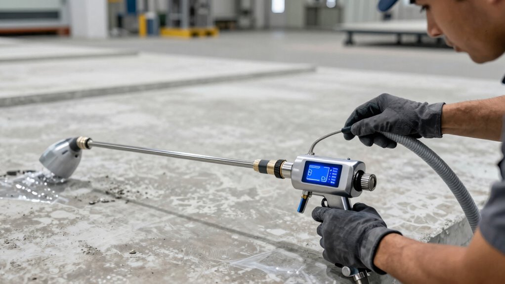 sprayer features for concrete