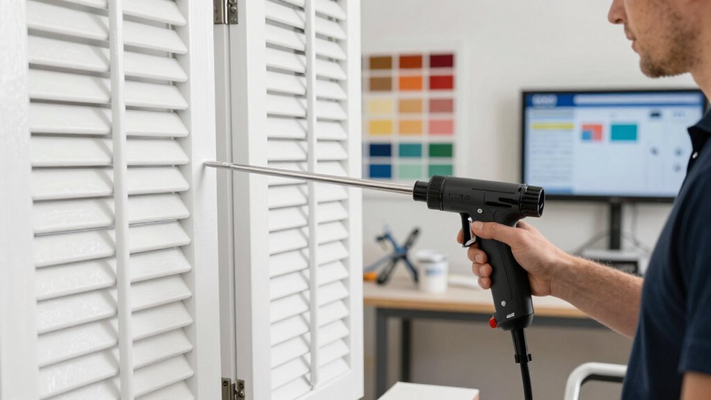 sprayer features for shutters
