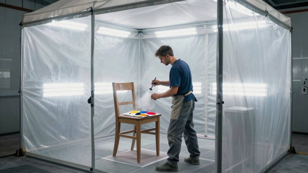 controlled durable portable spray environment
