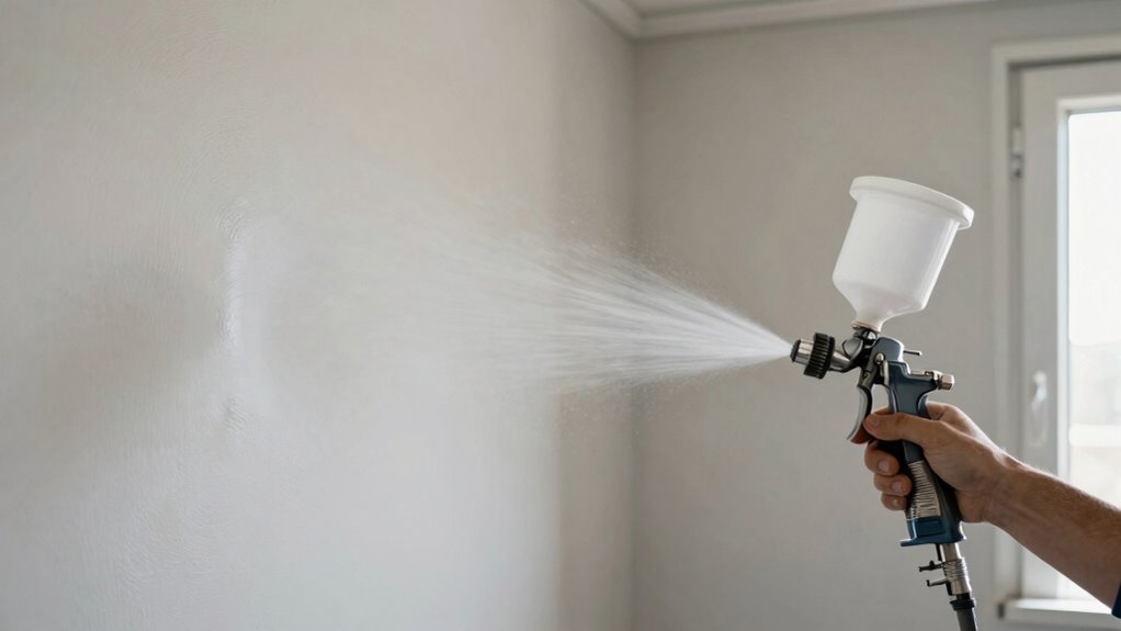 controlled spraying with ventilation