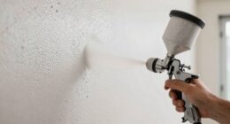 evenly textured wall spraying