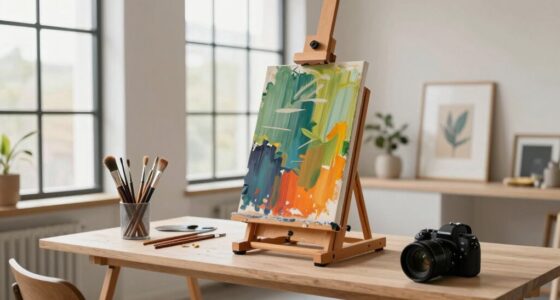 impressive professional painting setup