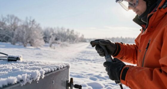 prevent freezing during spraying