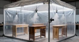 protective spray booth tents