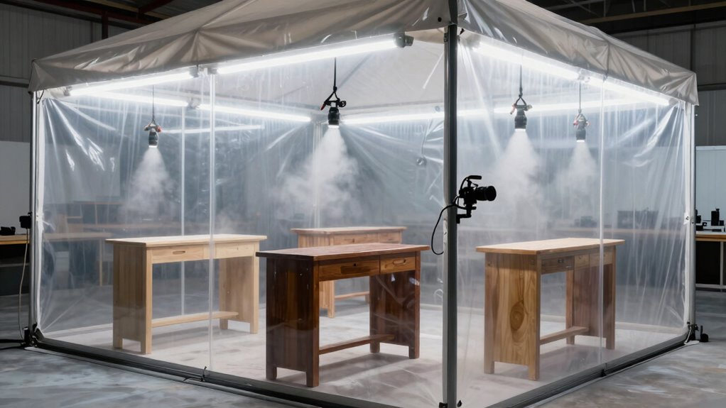 protective spray booth tents
