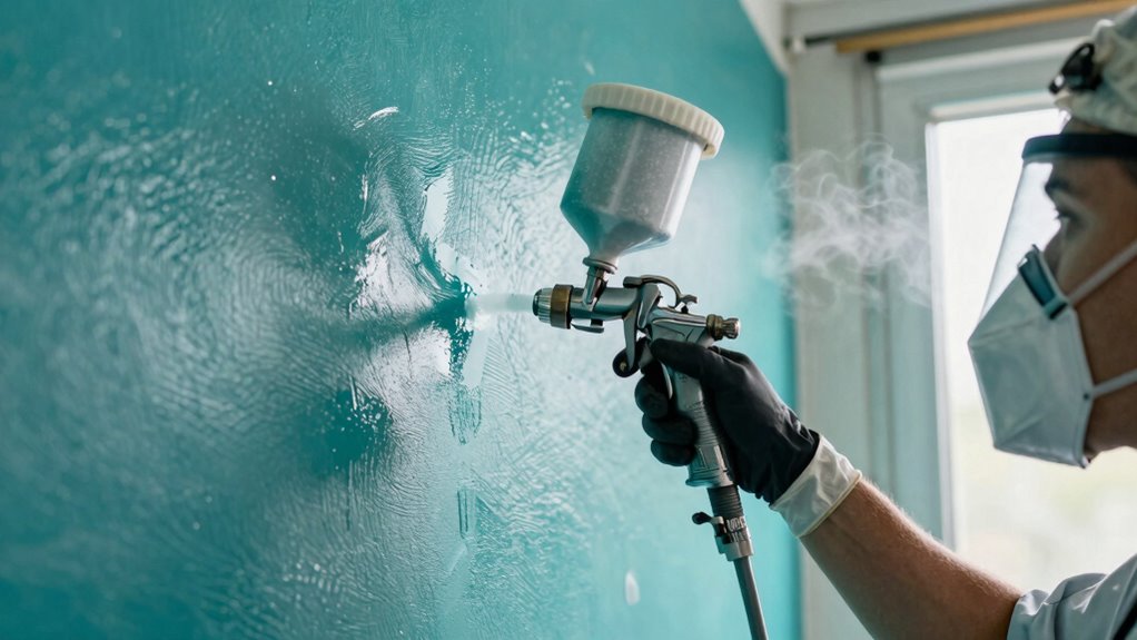 spray walls neatly efficiently