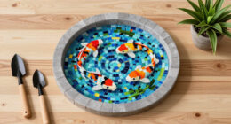 A Koi Pond Mosaic Made From 10 Pounds Of 3D Printer Waste
