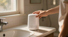 I Put This Mini Dehumidifier In My Bathroom, And It Made It So Much Cooler