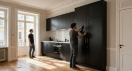 This Haussmannian Apartment Hadn’t Been Renovated Since The 1970S — Now Its Black Kitchen Gives The Small Space A New Identity